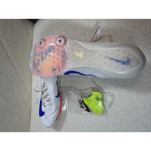 Nike Air Zoom Maxfly 2 Sprint Spikes Prototype FD8396-900 Men\'s Sz 6 White Blue main image 4